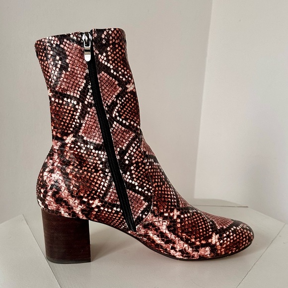 Silent D / Anthropologie pink python boots. - Picture 3 of 6